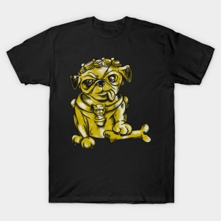 Gold Guardian Pug Foo Dog T-Shirt